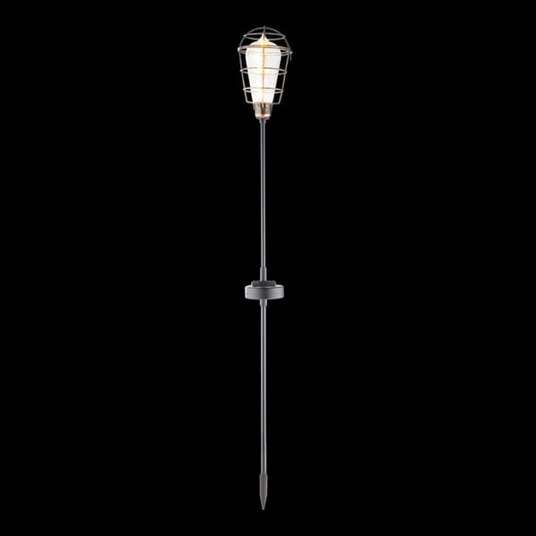 Alpine Solar Edison Bulb Garden Stake w/ LED Lights - Set of 2