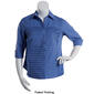 Plus Size Zac & Rachel Pleated Front Knit To Fit Button Down Top - image 5