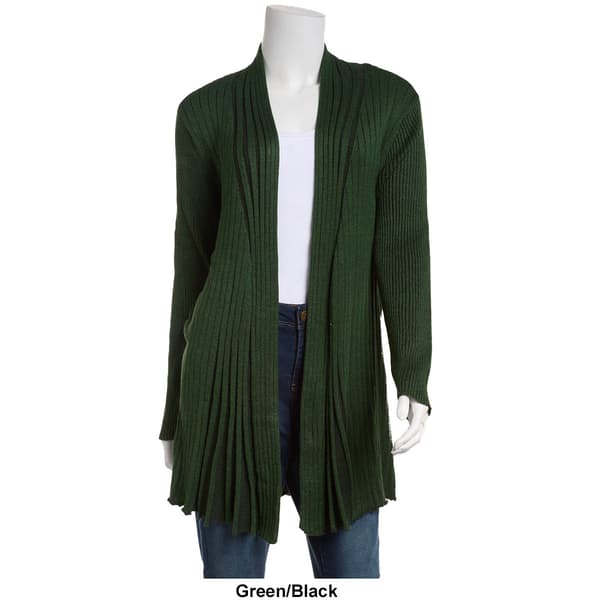 Plus Size Birch Long Sleeve Marled Fine Gauge Rib Cardigan