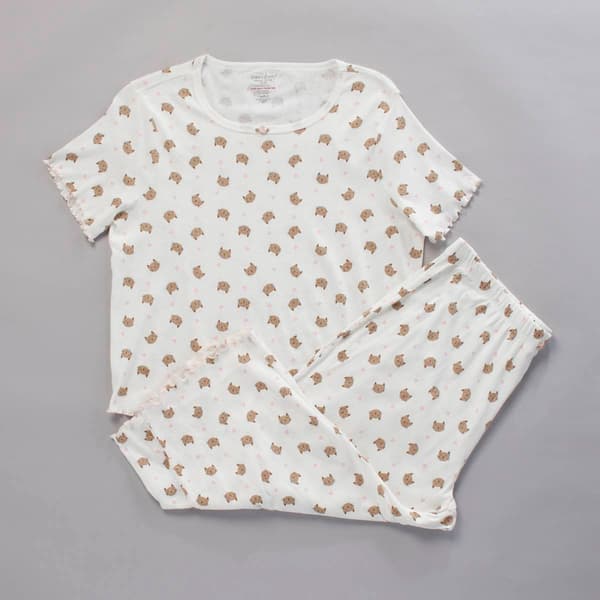Plus Size Poppy & Clay Valentines Day Cats Pajama Set - image 