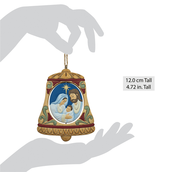 Jim Shore Heartwood Creek Holy Family Bell Christmas Ornament
