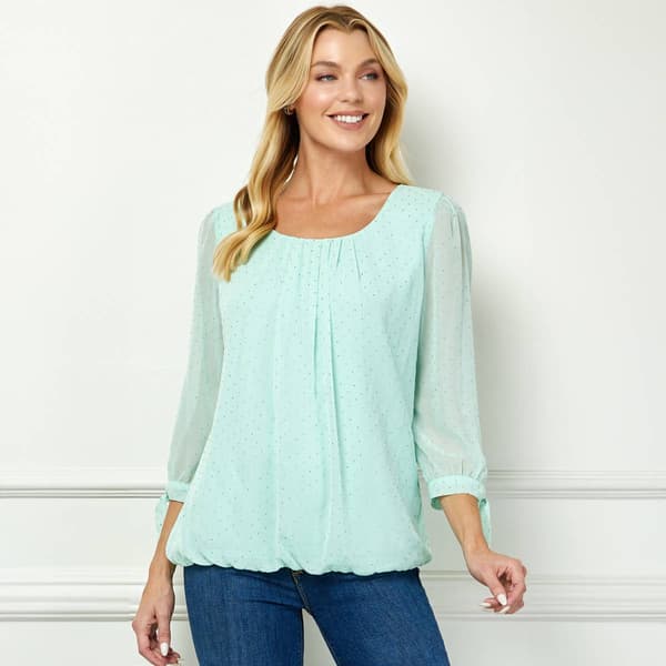 Womens Sara Michelle 3/4 Sleeve With Tie Wrist All Over - image 