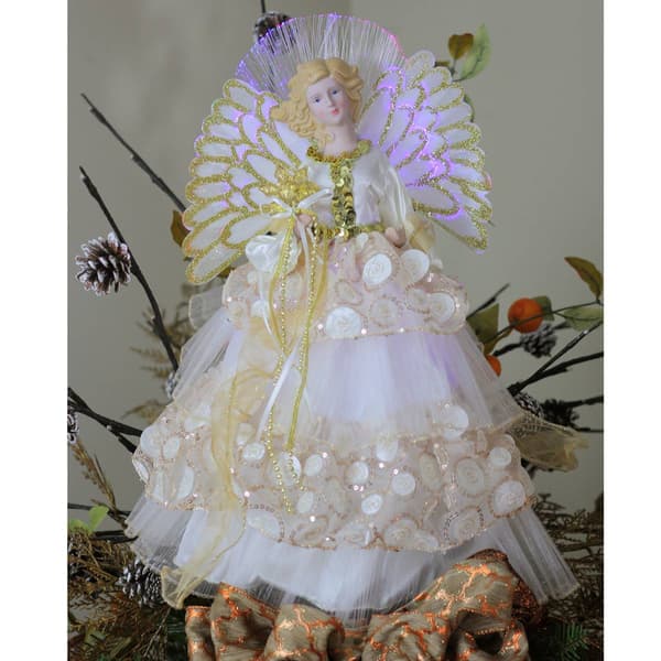 Northlight Seasonal 16in. Fiber Optic Angel Tree Topper