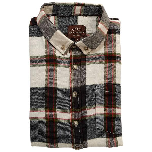 Mens Mountain Ridge&#40;R&#41; Heavyweight Flannel Shirt - Black/White - image 