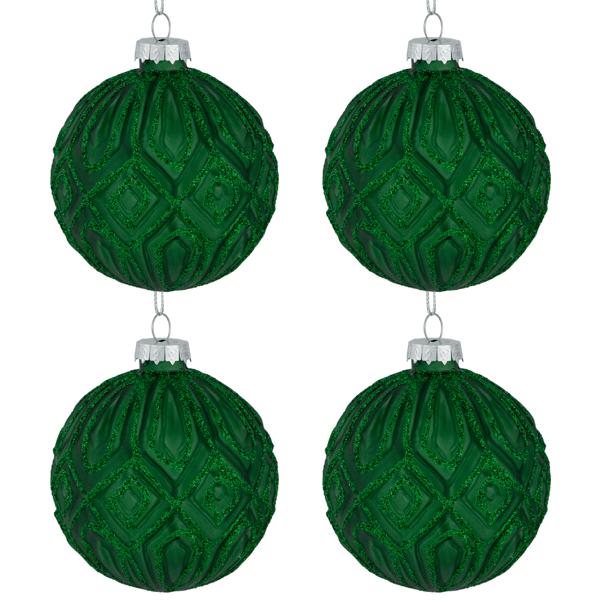 Northlight 4ct. Glitter Lined Diamonds Christmas Ball Ornament