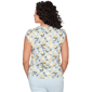 Petite Emaline Key Items Cap Sleeve All Over Lemon Blouse - image 1