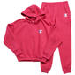 Girls (7-16) Champion(R) Glitter Logo Hoodie & Joggers Set - image 1