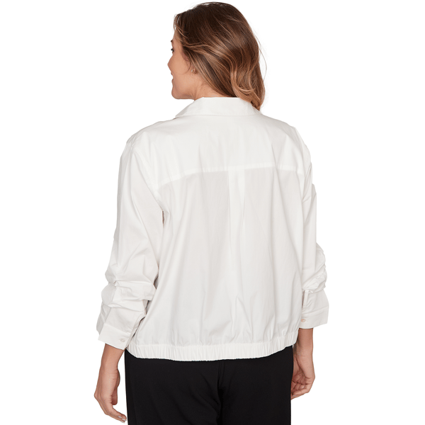 Plus Size Emaline Enchanted Bloom 3/4 Sleeve Button Front Blouse - image 
