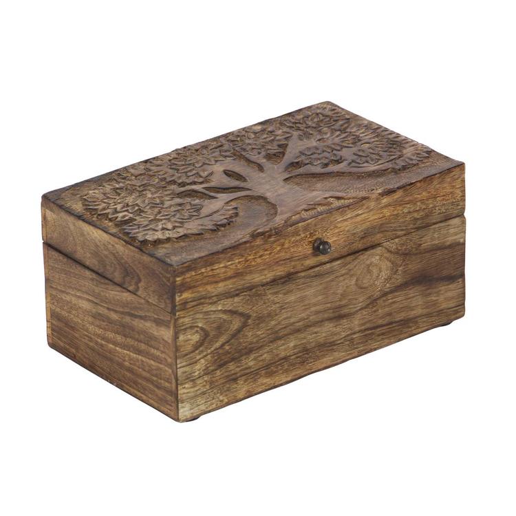 9th & Pike® Carved Decorative Wood Boxes - Set of 3