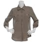 Plus Size Notations Long Sleeve Silky Stripe Casual Button Down - image 1