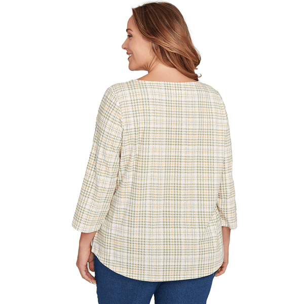 Plus Size Ruby Rd. Must Haves II Autumn Cat Houndstooth Tee