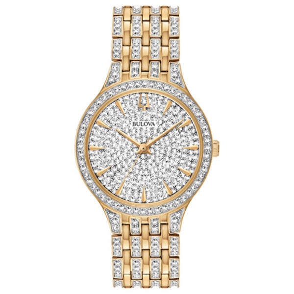 Womens Bulova Phantom Crystal Pave Bracelet Watch - 98L263 - image 