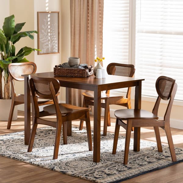 Baxton Studio Jeriah Mid-Century Modern 5pc. Dining Set