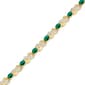 Gianni Argento Gold Plated & Lab Created Emerald XO Bracelet - image 1