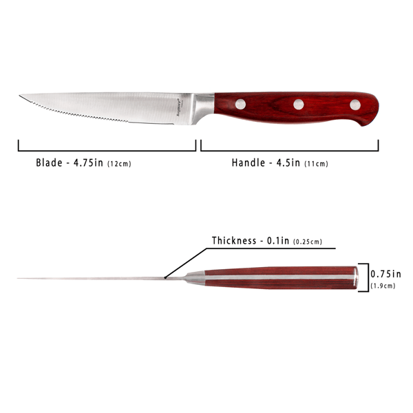 BergHOFF Pakka Wood 7pc. Stainless Steel Steak Knife Set