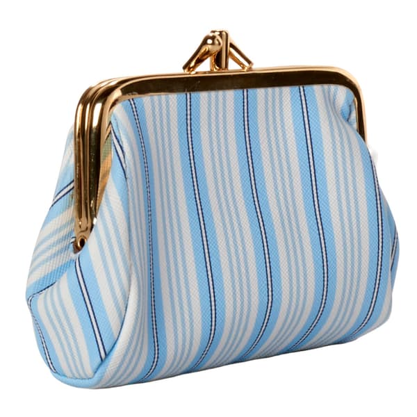Womens Buxton Triple Frame Striped Wallet