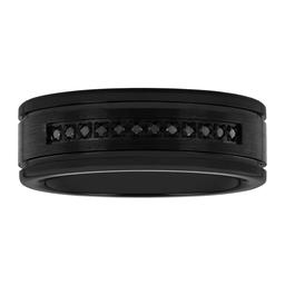 Mens Gentlemens Classics(tm) Black Diamond Tungsten Ring