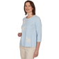 Womens Alfred Dunner Camden Market Floral Stitch Blouse - image 3