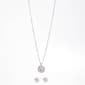 Rosa Rhinestones Circle Stone Pendant and Earring Set - image 1