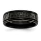 Mens Gentlemen's Classics&#40;tm&#41; Black Plated & Hammer Detailed Band - image 1