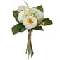 National Tree 13in. White Peony Roses Bundle - image 1