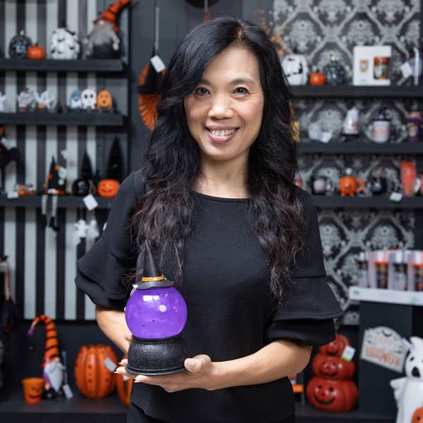 Evergreen 8.5" LED Witch Hat Water Globe