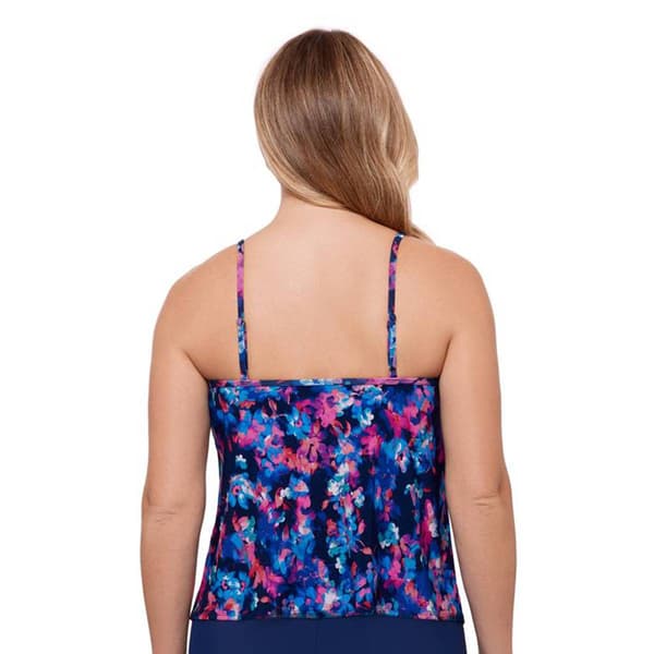 Womens American Beach Midnight Blossoms Hankini Swim Top