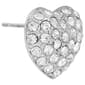 Athra Silver Plated Crystal Puffy Heart Stud Earrings - image 2