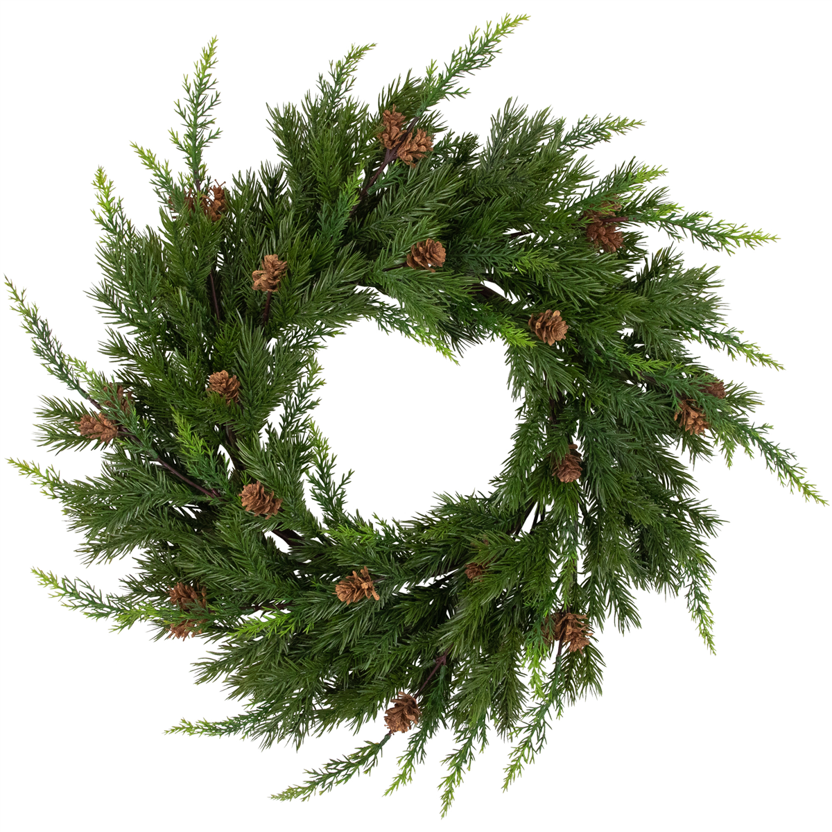 Northlight Real Touch(tm) 24in. Cypress & Pinecone Christmas Wreath