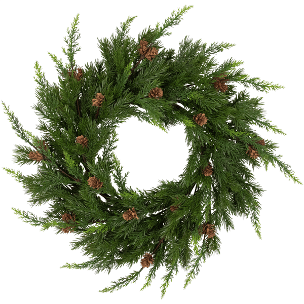 Northlight Real Touch™ 24in. Cypress & Pinecone Christmas Wreath
