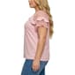 Plus Size NY Collection Double Ruffle Lace Sleeve Blouse - image 3