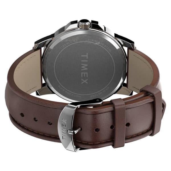 Mens Timex&#174; Brown Strap Dress Watch - TW2V20900JI