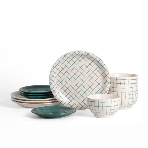 Stone Lain Ash 12pc. Stoneware Dinnerware Set