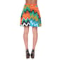 Womens White Mark Heidi Orange Zigzag Flare Skirt - image 2