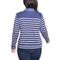Womens NY Collection Zip Front Stripe French Terry Jacket - image 6