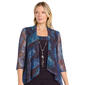Petite R&M Richards 3/4 Sleeve Floral Jacket Solid Pant Set - image 5