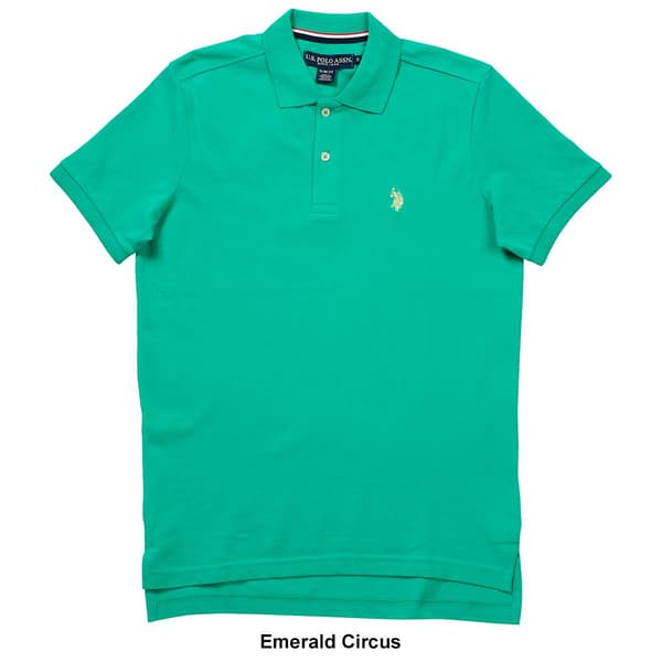 Mens U.S. Polo Assn.&#174; Solid Slim Fit Pique Polo