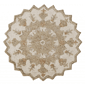 HomeRoots Round Tan Retro Modern Medallion Area Rug - image 2