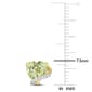 Gold Plated Sterling Silver Green Quartz & Diamond Stud Earrings - image 4