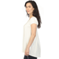 Womens White Mark Cap Sleeve Pleated Top - image 2