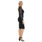 Juniors Almost Famous Mock Neck Illusion Sleeve Midi Dress - image 4