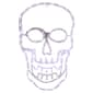 Northlight Seasonal 18in. White Skull LED Window Silhouette - image 1