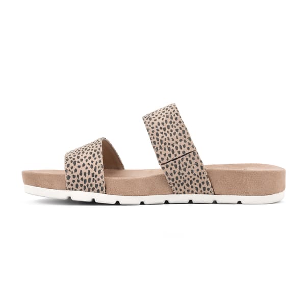 Womens Cliffs by White Mountain Tahlie Cheetah Slide Sandals