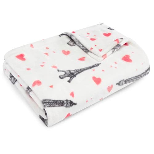 Betsey Johnson Paris Love Ultra Soft Plush Throw Blanket - image 