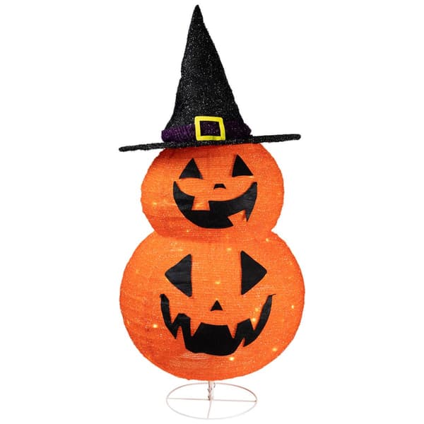 Northlight Seasonal 34in. Jack-O-Lanterns in Witch''s Hat Decor - image 