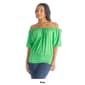Womens 24/7 Comfort Apparel Short Sleeve Split Shoulder Blouse - image 4