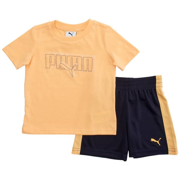 Toddler Boy Puma(R) 3D Logo Jersey Tee & Mesh Shorts Set - image 