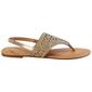 Womens Fifth & Luxe Shimmer Cut-Out Thong Sandals - image 2