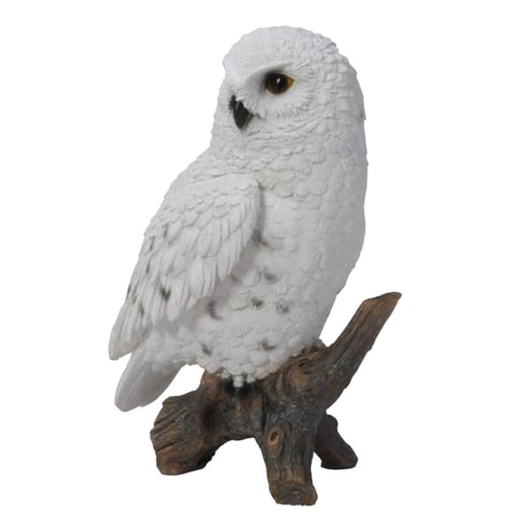 Hi-Line Gift Small Snowy Owl Garden Statue