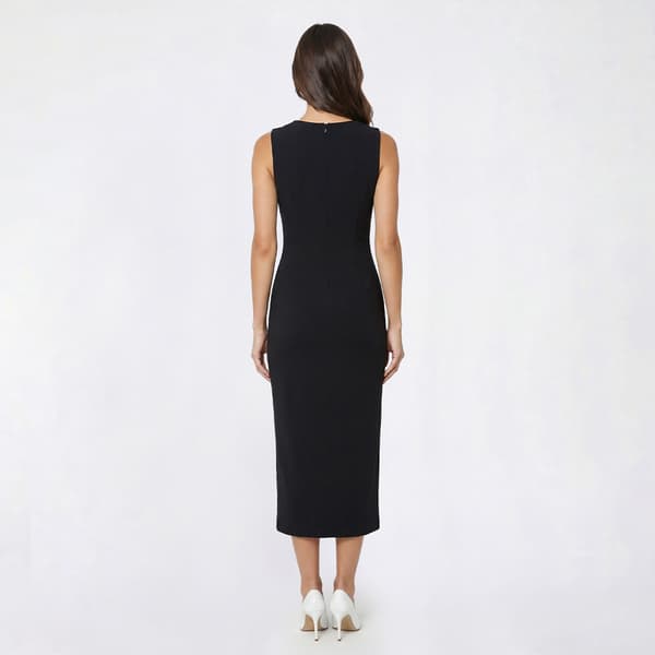 Petite Kasper Sleeveless Double Bow Detail Solid Sheath Dress
